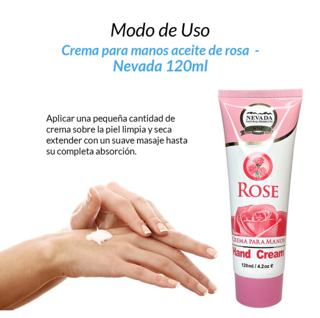 Crema para manos aceite de rosas 120ml