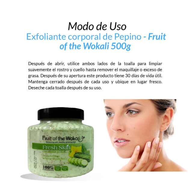 Exfoliante corporal de Pepino