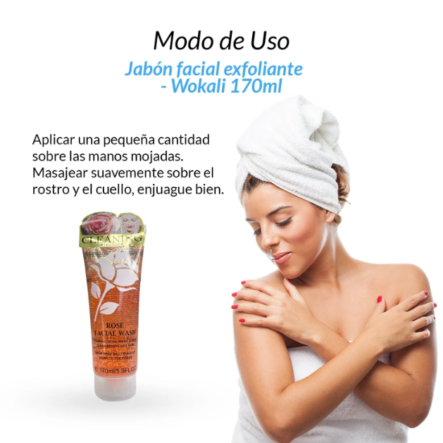 Rose Facial Wash exfoliante