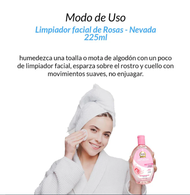 Limpiador facial de rosas