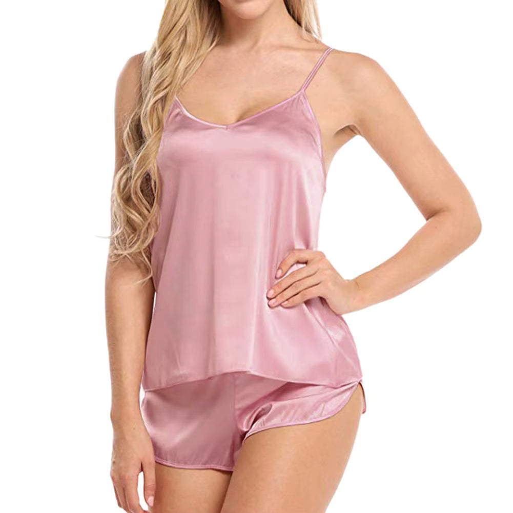 Juego de pijama con tirantes,